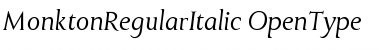 Download MonktonRegularItalic Regular Font
