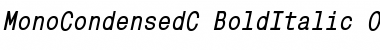 Download MonoCondensedC Bold Italic Font