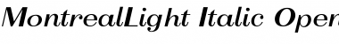 Download MontrealLight Italic Font