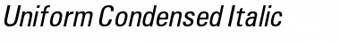 Download Uniform Condensed Italic Font