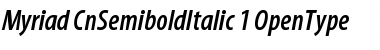 Download Myriad Semibold Condensed Italic Font