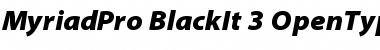 Download Myriad Pro Black Italic Font