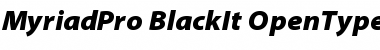 Download Myriad Pro Black Italic Font