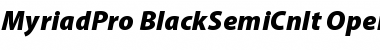 Download Myriad Pro Black SemiCondensed Italic Font