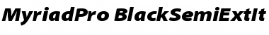 Download Myriad Pro Black SemiExtended Italic Font
