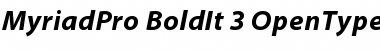Download Myriad Pro Bold Italic Font