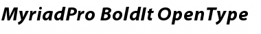 Download Myriad Pro Bold Italic Font