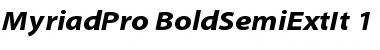 Download Myriad Pro Bold SemiExtended Italic Font