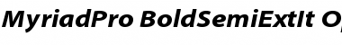 Download Myriad Pro Bold SemiExtended Italic Font