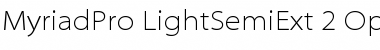 Download Myriad Pro Light SemiExtended Font