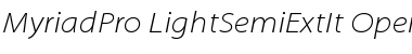 Download Myriad Pro Light SemiExtended Italic Font