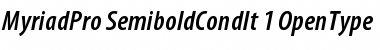 Download Myriad Pro Semibold Condensed Italic Font