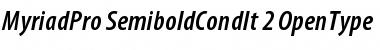 Download Myriad Pro Semibold Condensed Italic Font