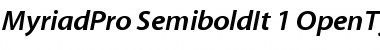 Download Myriad Pro Semibold Italic Font