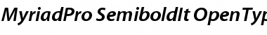 Download Myriad Pro Semibold Italic Font