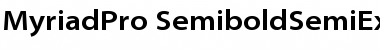 Download Myriad Pro Semibold SemiExtended Font