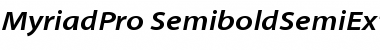 Download Myriad Pro Semibold SemiExtended Italic Font