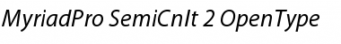 Download Myriad Pro SemiCondensed Italic Font