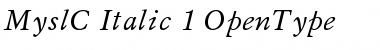 Download MyslC Italic Font