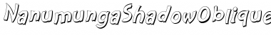 Download Nanumunga Shadow Oblique Shadow Oblique Font