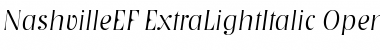 Download NashvilleEF ExtraLightItalic Font