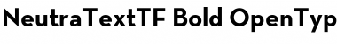 Download Neutra Text TF Bold Font