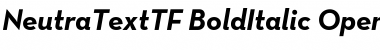 Download Neutra Text TF Bold Italic Font