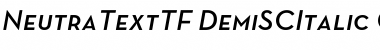 Download Neutra Text TF Light SC Demi Italic Font
