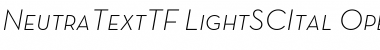 Download Neutra Text TF Light SC Italic Font