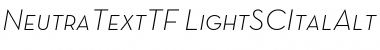 Download Neutra Text TF Light SC Alt Italic Font