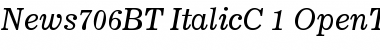 Download News 706 Italic Font