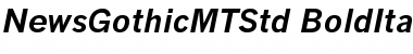Download News Gothic MT Std Bold Italic Font