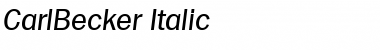 Download CarlBecker Italic Font