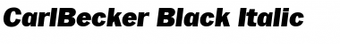 Download CarlBecker-Black Italic Font