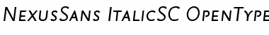 Download NexusSans-ItalicSC Regular Font