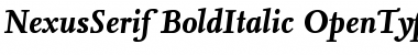 Download NexusSerif-BoldItalic Regular Font