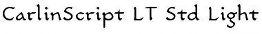 CarlinScript LT Std Light Font