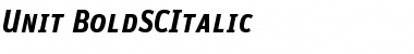 Download Unit-BoldSCItalic Regular Font