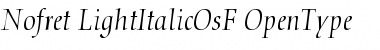 Download Nofret Light Italic OsF Font