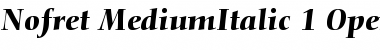 Download Nofret Medium Italic Font