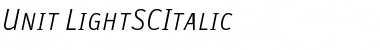Download Unit-LightSCItalic Font