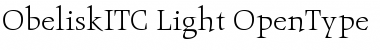 Download Obelisk ITC Light Font