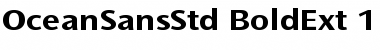 Download Ocean Sans Std Bold Extended Font