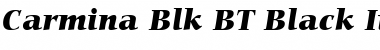 Download Carmina Blk BT Black Italic Font