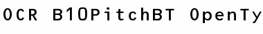 Download OCR-B10PitchBT Regular Font