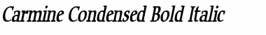 Download Carmine Condensed Bold Italic Font