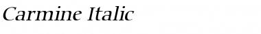 Download Carmine Italic Font