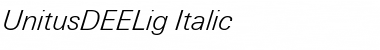 Download UnitusDEELig Italic Font