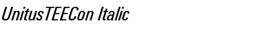 Download UnitusTEECon Italic Font