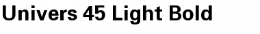 Download Univers 45 Light Bold Font